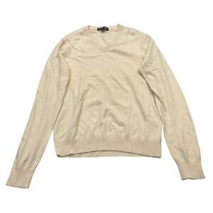 13-7 MICHAEL KORS Men's NWOT V-Neck Sweater 100% Cashmere Yellow Medium